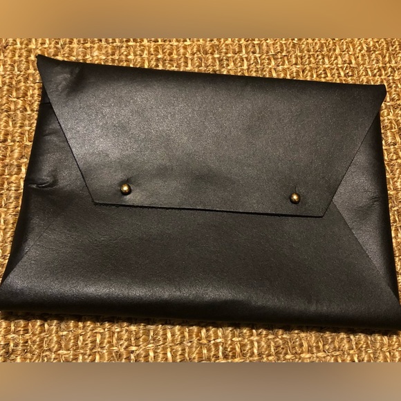 Tribe Alive Leather Clutch in Black - Picture 2 of 10